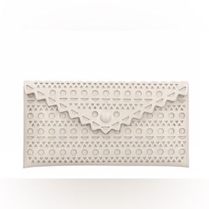 Alaia white leather clutch brand new in box